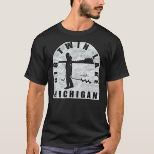 T-shirt Grande pêche sur glace du lac Twin Michigan
