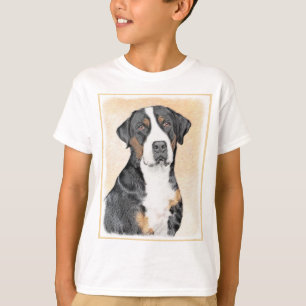 T-shirt Grande peinture suisse de chien de montagne - Art 