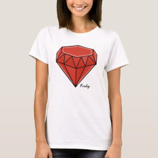 T-shirt Grande série de pierre porte-bonheur - rubis