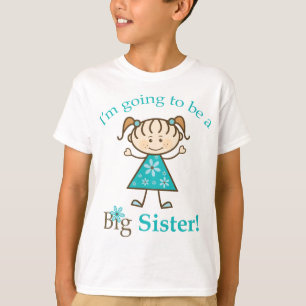 T-shirt Grande soeur à être chiffre de bâton