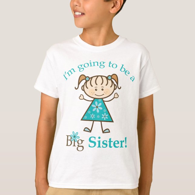 T-shirt Grande soeur à être chiffre de bâton (Devant)
