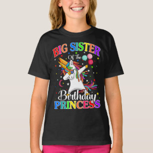 T-shirt Grande Soeur De La Princesse D'Anniversaire Unicor