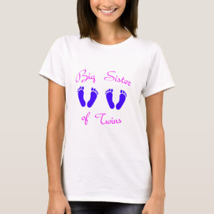 T-shirt Grande soeur des garçons jumeaux