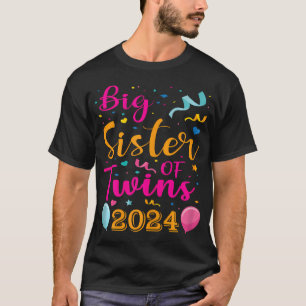 T-shirt Grande Soeur Des Jumeaux 2024 Grossesse Faire-part
