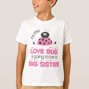 T-shirt Grande soeur d'insecte rose d'amour