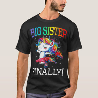 T-shirt Grande Soeur Enfin Unicorn Unicorn pour fille