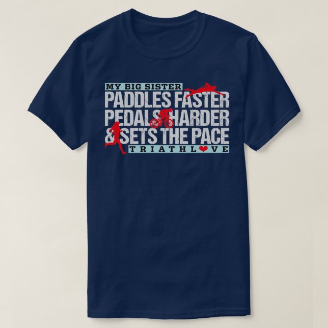 T-shirt Grande soeur Triathlète (Design devant)