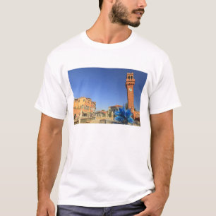 T-shirt Grande statue en verre et tour de cloches, Italie