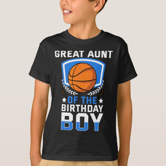 T-shirt Grande Tante De L'Anniversaire Boy Sketll Famille (Devant)