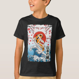 T-shirt Grande vague au large de Kanagawa Cerry Blossom Po
