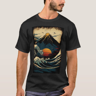 T-shirt Grande vague de Kanagawa style japonais