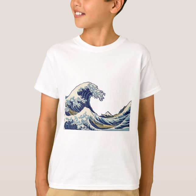 T-shirt Grande vague Kanagawa peinture japonaise (Devant)