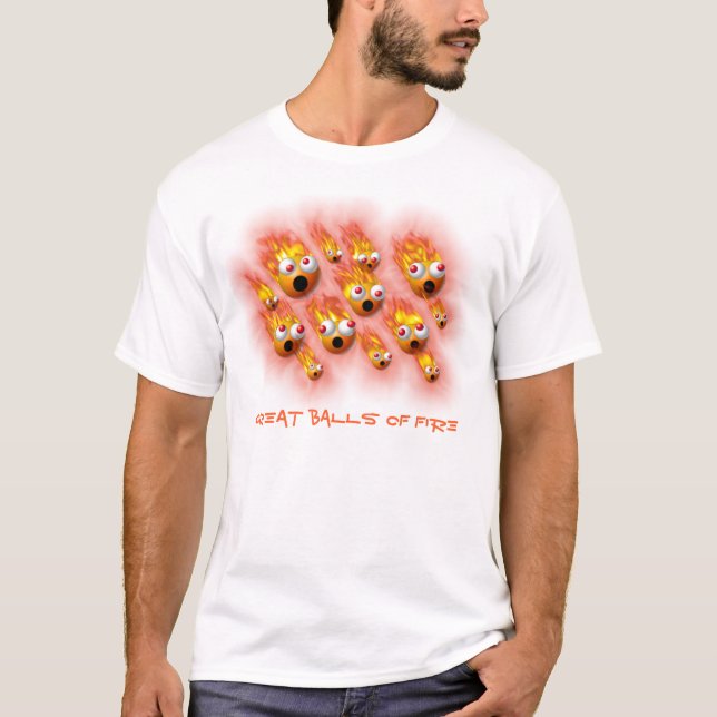 T-shirt grandes boules de feu pour l'habillement léger (Devant)