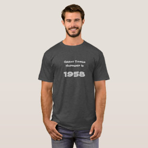 T-shirt Grandes Choses Se Sont Passées En 1958 ! 60e Anni