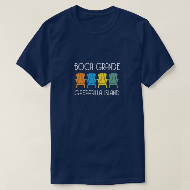 T-shirt Grandes Gasparilla chaises de plage de la Floride (Design devant)