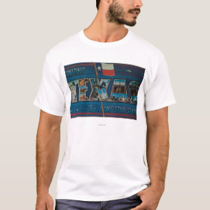 T-shirt Grandes scènes de lettre du Texas (drapeau de