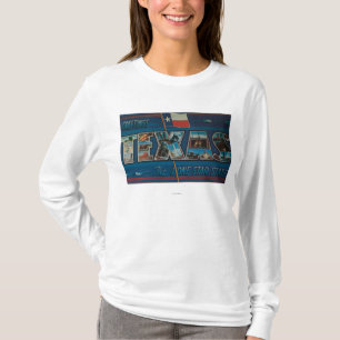 T-shirt Grandes scènes de lettre du Texas (drapeau de