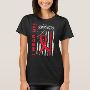 T-shirt Grandgirl Maladie de coeur drapeau de sensibilisat
