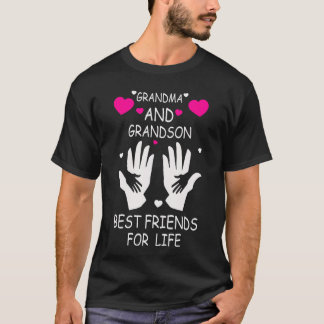 T-shirt Grandma and Grandson Best Friends for Life retro