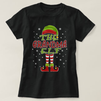 T-shirt Grandma Elf Family Matching Group 2021 Christmas