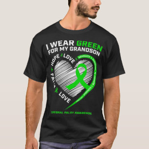 T-shirt Grandma grand-père Cadeau Green Grandson Cérébrale