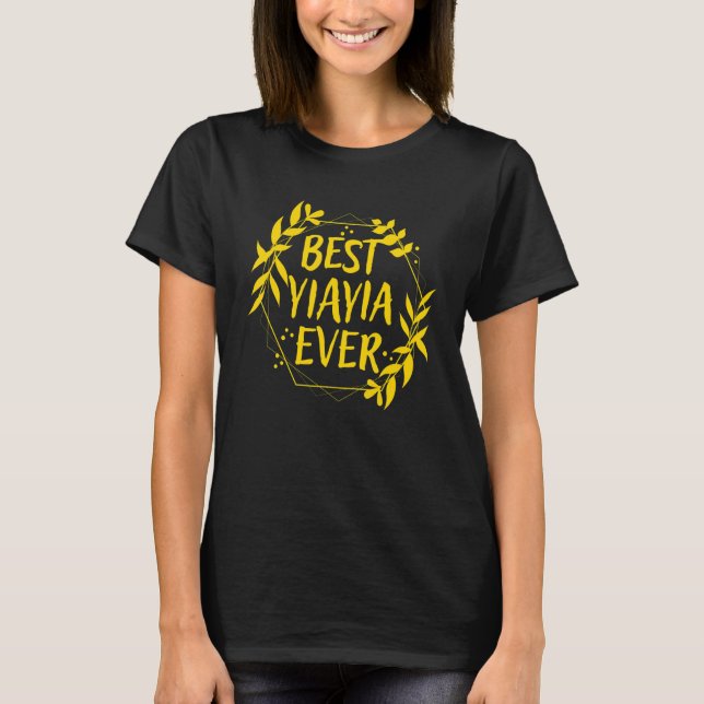 T-shirt Grandma Grèce Granny Best Yiayia Ever 1 (Devant)