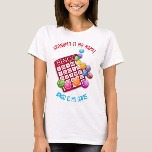 T-shirt Grandma Modifiable Est Mon Nom Bingo Est Mon Jeu