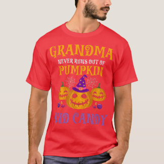 T-shirt GRANDMA Ne Se Déplace Jamais Du Citrouille Et Des
