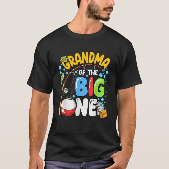 T-shirt Grandma Of The Big One Fishing Birthday Boy Family (Devant)