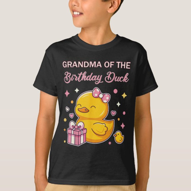 T-shirt Grandma Of The Birthday Duck Christmas Anime Party (Devant)