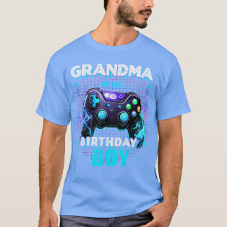 T-shirt Grandma ofhe Birthday Boy Matching Family Video Ga