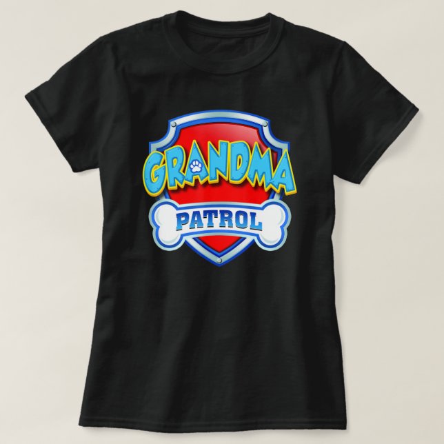 T-shirt Grandma Patrol Dog Mom Dad Women (Design devant)