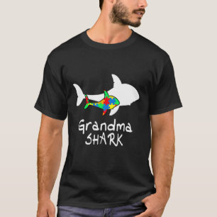 T-shirt Grandma Shark Puzzle Piece Cool Sensibilisation su
