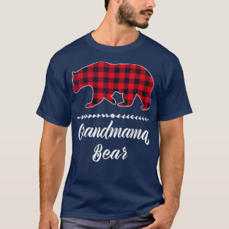 T-shirt Grandmama Bear Red Buffalo Check Plaid Fun Grandma