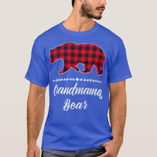 T-shirt Grandmama Bear Red Buffalo Check Plaid Fun Grandma
