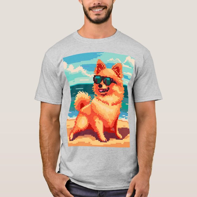 T-shirt Grandma's Pixel Dog (Devant)