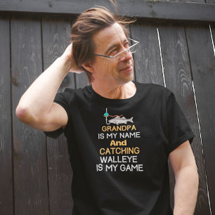 T-shirt Grandpa de pêche au walleye