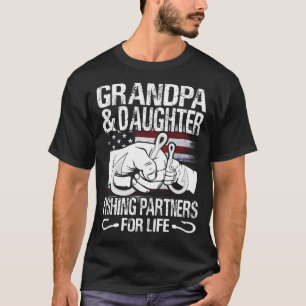 T-shirt GRANDPA et la FILLE Chemises jumelées Partie de pê