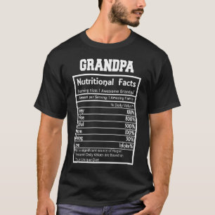 T-shirt Grandpa Faits nutritionnels Drôle