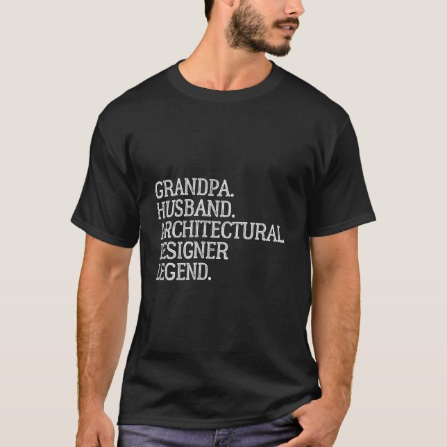 T-shirt Grandpa Husband Architectural Er Legend (Devant)