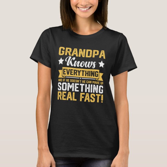 T-shirt Grandpa Knows Everything 60th  Father s Day (Devant)