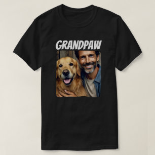 T-shirt Grandpa Photo personnalisée Grandpaw Chien moderne