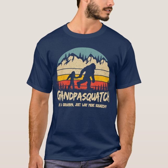 T-shirt Grandpa Squatch Funny Sasquatch funny (Devant)