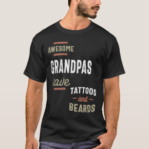T-shirt Grandpas Awesome ont des tatouages et des ours Men