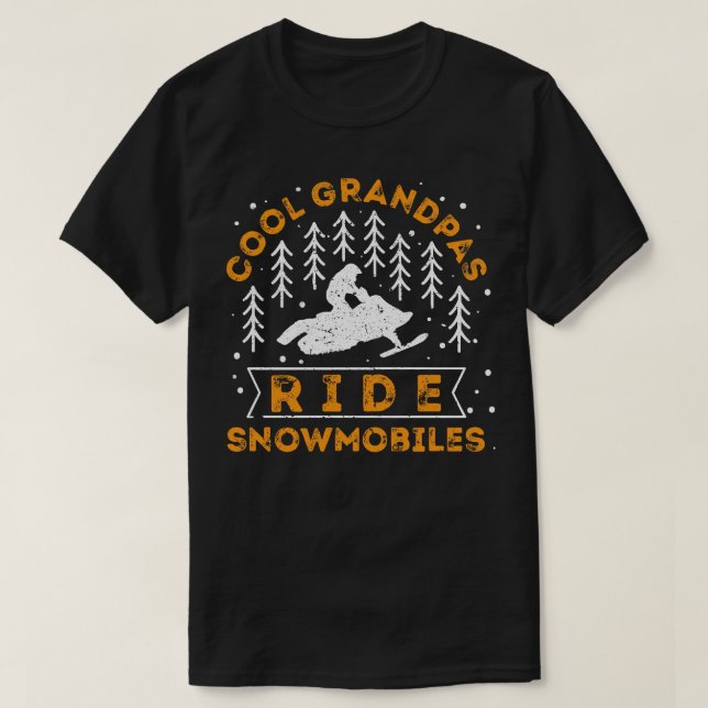 T-shirt Grandpas cool Circuler Motoneige 1 (Design devant)