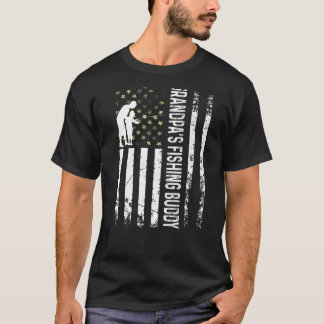 T-shirt Grandpa's Fishing Buddy Dad Son Team Young Fisherm