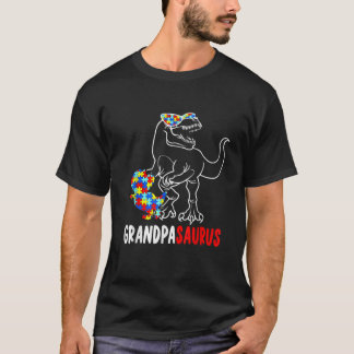 T-shirt Grandpasaurus Dinosaur T Rex Grandpa Saurus Autism