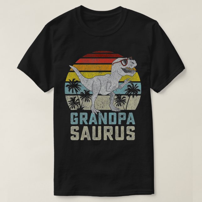 T-shirt Grandpasaurus T Rex Dinosaur Famille Grandpa Sauru (Design devant)