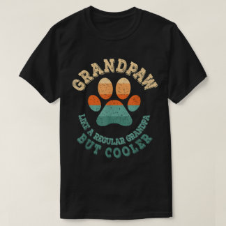 T-shirt Grandpaw Retro Paw Print Gift
