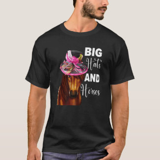 T-shirt Grands Chapeaux Et Chevaux Jour De Derby Chapeau D